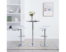 vidaXL Stołki barowe, 2 szt., sztuczna skóra, białe