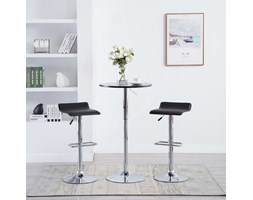 vidaXL Stołki barowe, 2 szt., sztuczna skóra, czarne