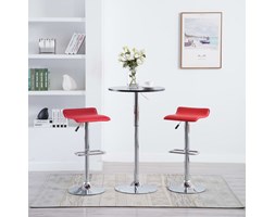 vidaXL Stołki barowe, 2 szt., sztuczna skóra, czerwone