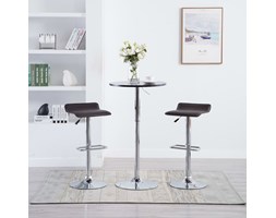 vidaXL Stołki barowe, 2 szt., sztuczna skóra, brązowe