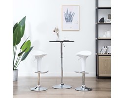 vidaXL Stołki barowe, 2 szt., plastikowe, białe