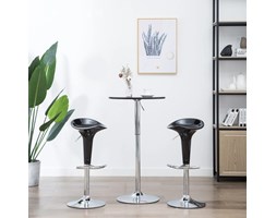 vidaXL Stołki barowe, 2 szt., plastikowe, czarne