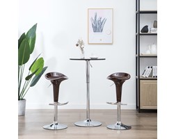 vidaXL Stołki barowe, 2 szt., plastikowe, brązowe