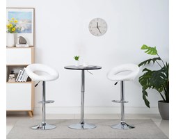 vidaXL Stołki barowe, 2 szt., sztuczna skóra, białe