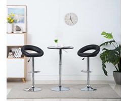 vidaXL Stołki barowe, 2 szt., sztuczna skóra, czarne