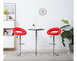 vidaXL Stołki barowe, 2 szt., sztuczna skóra, czerwone
