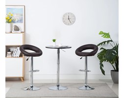 vidaXL Stołki barowe, 2 szt., sztuczna skóra, brązowe