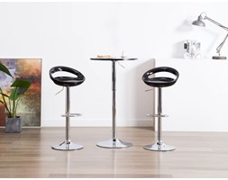 vidaXL Stołki barowe, 2 szt., plastikowe, czarne