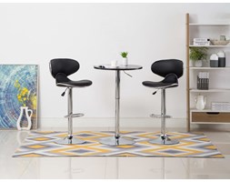 vidaXL Krzesła barowe, 2 szt., sztuczna skóra, czarne