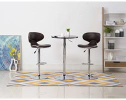 vidaXL Krzesła barowe, 2 szt., sztuczna skóra, brązowe