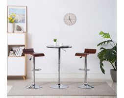 vidaXL Stołki barowe, 2 szt., brązowe