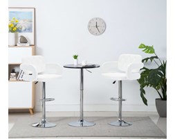 vidaXL Obrotowe krzesła barowe, 2 szt., ekoskóra, 54x58x115 cm, białe
