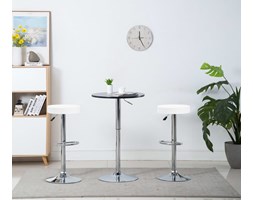 vidaXL Obrotowe stołki barowe, 2 szt., ekoskóra, 39x39x82 cm, białe