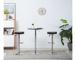 vidaXL Obrotowe stołki barowe, 2 szt., ekoskóra, 39x39x82 cm, czarne