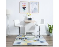vidaXL Obrotowe krzesła barowe, 2 szt., ekoskóra, białe, 44x50x115cm