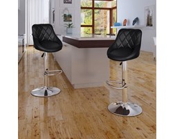 vidaXL Stołki barowe, 2 szt., czarne