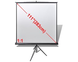 vidaXL Ekran projekcyjny, na stojaku z regulowaną wysokością 200 x 200 cm 1:1
