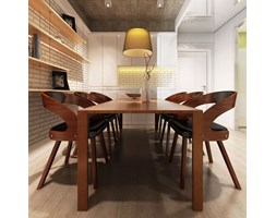 vidaXL Krzesła do jadalni, 6 szt., drewno i sztuczna skóra, brązowe