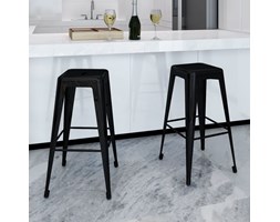 vidaXL Kwadratowe stołki barowe, 2 szt., czarne