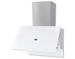 vidaXL Okap kuchenny, szkło hartowane, białe, 600 mm