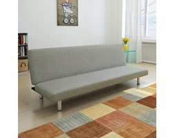 vidaXL Sofa rozkładana, szara, poliester