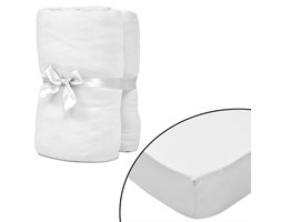 vidaXL Prześcieradła jersey w kolorze Białym x2 180x200-200x220 cm