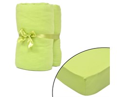 vidaXL Prześcieradła jersey w kolorze Zielone Jabłuszko x2 180x200-200x220 cm