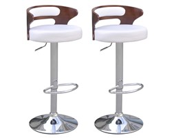 vidaXL Stołki barowe, 2 szt., gięte drewno i sztuczna skóra