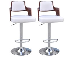 vidaXL Stołki barowe, 2 szt., sztuczna skóra, białe
