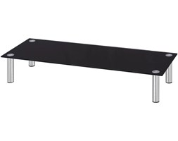 vidaXL Stolik/Podstawka pod Monitor/RTV 100x35x17 cm ze szkła, czarny