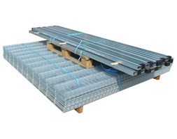 vidaXL 2D Panele i słupki ogrodzeniowe 2008x1630 mm 8 m srebrne