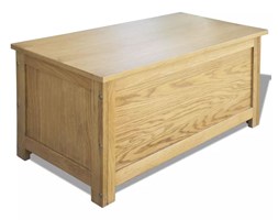 vidaXL Skrzynia do przechowywania, 90x45x45 cm, lite drewno dębowe