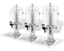 vidaXL Potrójny dozownik do soku, stal nierdzewna, 3 x 8 L