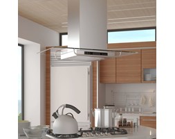 vidaXL Okap kuchenny nad wyspę z wyświetlaczem LCD