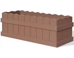 vidaXL Donica ogrodowa z WPC 70x25x25 cm, brązowa