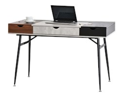 Biurko Boden patchwork industrialne z szufladą