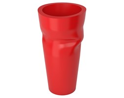 Donica z polietylenu BENT ST-BENT69 czerwony