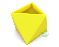 Donica z polietylenu EOS PL-EO50-PD cytryna