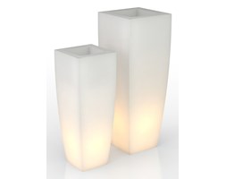 Donica z polietylenu JUNO PL-JU92-LIGHT biały podświetlany