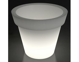 Donica z polietylenu SATURN PL-SA55-LIGHT biały podświetlany