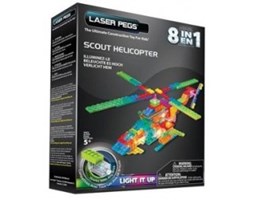 Laser Pegs 8in1 Scout Helicopter, Klocki 124 el. PB2150B