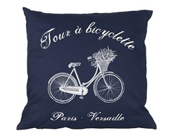 Poduszka French Home - Bicyclette - granatowa