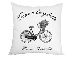 Poduszka French Home - Bicyclette - biała