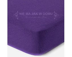 Prześcieradło frotte z gumką - fioletowe ciemne