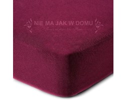 Prześcieradło frotte z gumką - bordowe
