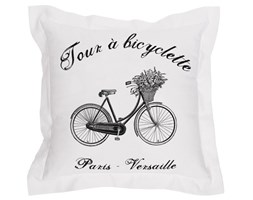 Poduszka dekoracyjna French Home - Bicyclette - biała