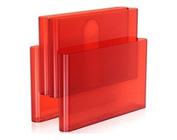 Gazetnik Pockets transparentny pomarańczowy
