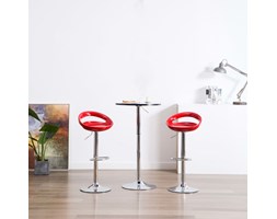 vidaXL Stołki barowe, 2 szt., plastikowe, czerwone