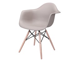 Krzesło P018W PP mild grey, drewniane nogi kod: 5902385714518
