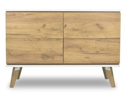 Nowoczesna komoda złoty dąb JORGEN 4 na dębowych nogach